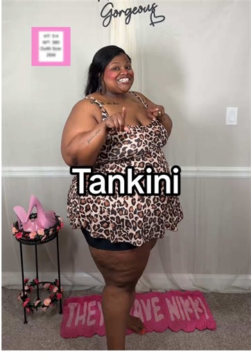 Stylish Cheetah Tankini Swimwear for Girls