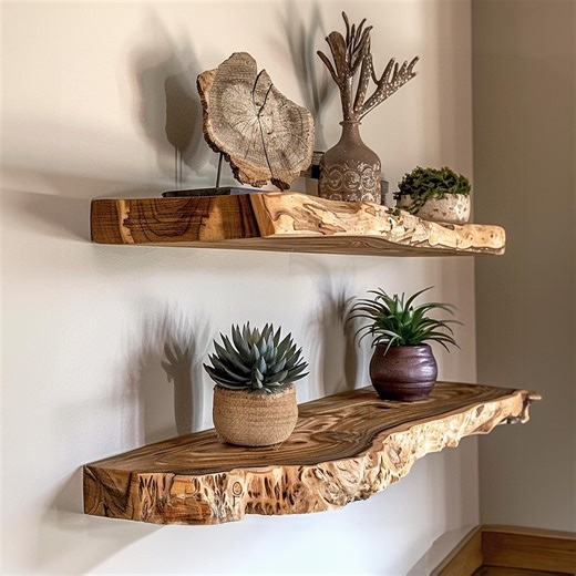 Live Edge Floating Shelf Wall Mounted Bookshelf Shelves on Wall Living Room Decor Floating Shelf - Etsy