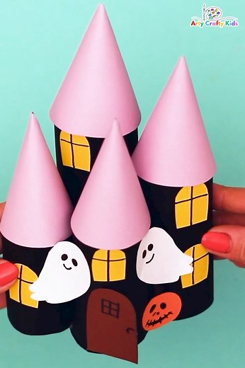 25K views · 85 reactions |  Paper Roll Haunted House Craft - easy and fun to make with the option to hide candy treats within  | Arty Crafty Kids | Facebook
