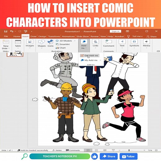 Inserting comic characters into PowerPoint #comics #comiccharacter #PowerPoint #powerpointart #Powerpoint365 #Powerpointtips #powerpointdesign #powerpointtutorial #powerpointpresentation | Teacher's Notebook PH