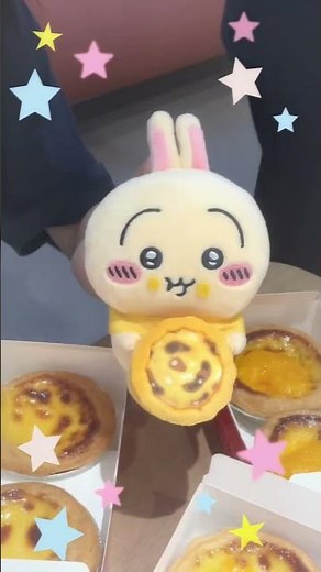 Usagi invites you to eat egg tarts#usagi #cute #kawaii #doll #toys #chiikawa #anime #funny