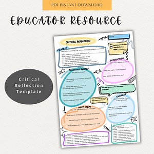 Critical Reflection Template for Educators, EYLF aligned