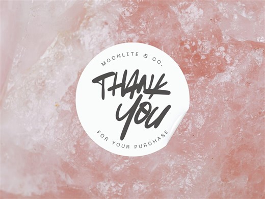 Simple and Minimal Thank You Sticker and Label | Canva Editable Digital Download - Etsy