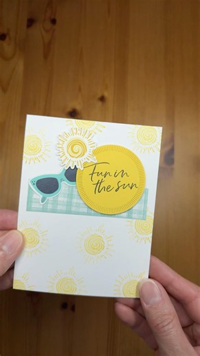 Stampin’ Up! Summer Happiness Fun In The Sun Card #diy #patternedpaper #papercrafting #cardmaking