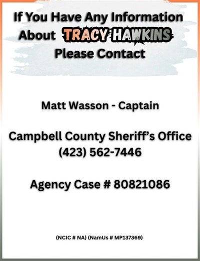 Do you know where Tracy Lynn Hawkins is? #missingperson #missingpersoncase