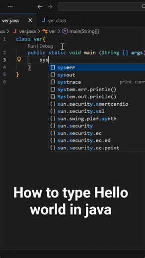 how to type Hello world in java