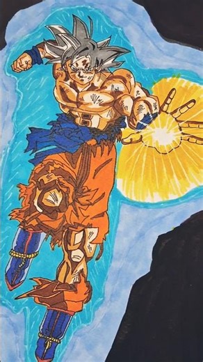 Ultra Instinct Goku ⚡ | Hand Drawn Anime Art#animeeart#dragonball#dbz#goku#gokuedit
