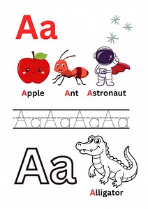 ABC Alphabet Book With Tracing and Coloring - Etsy