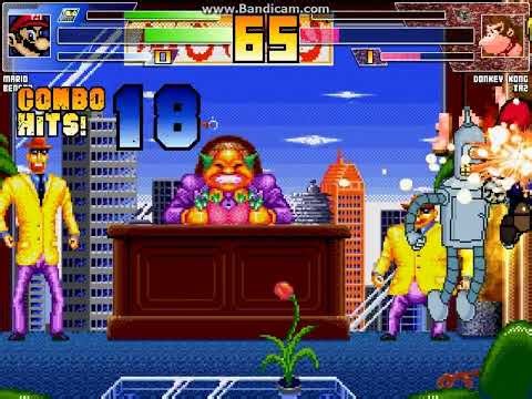 MUGEN battle #8722: Mario & Bender vs Donkey Kong & Taz