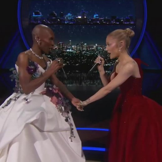 Ariana and Cynthia performing Defying Gravity 💚🩷 #oscars #theacademy #wicked #defyinggravity #arianagrande #cynthiaerivo