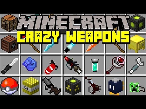 Minecraft CRAZY WEAPONS MOD! | OVERPOWERED WEAPONS, TROLL ITEMS, & MORE! | Modded Mini-Game