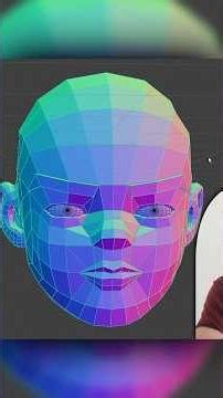 How to Model a 3D Head (The "Lowest Low-Poly" Method) #blender #lowpoly3d #lowpolyart #lowpoly