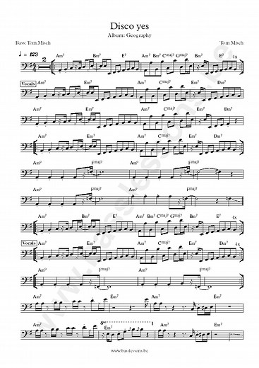 Tom Misch - Disco yes | Bass Transcription | Tom Misch