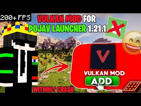 How To Install Vulkan Mod In Pojav Launcher 1.21.1 | 200+ fps 🔥 without crash 100% real 😱 #minecraft