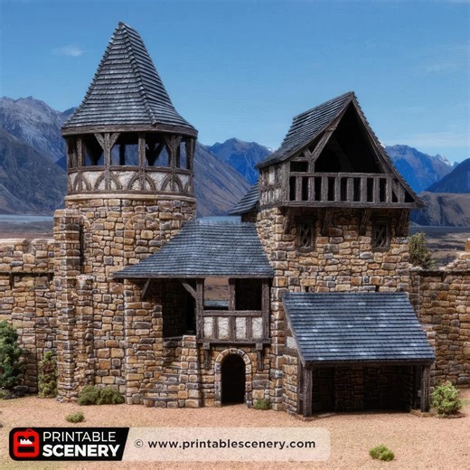 Fort Bruce: Tabletop Fortress, Medieval and Fantasy Wargaming, Castle Model Scenery - Etsy