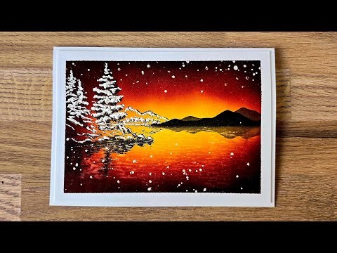 REFLECTION STAMP AND STENCIL USING INKYLICIOUS 😍 #cardmaking 