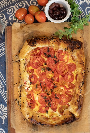 Tomato & Feta Phyllo Tart