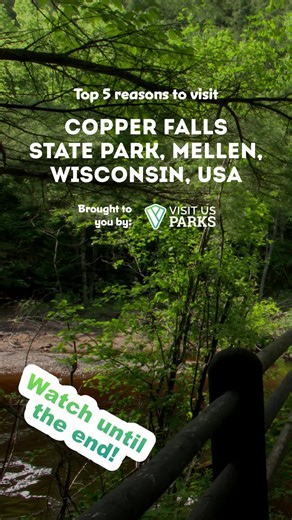 Copper Falls State Park, Mellen, Wisconsin, USA Top 5 things to do and see around Copper Falls State Park. Watch until the end! https://visitusparks.com/wi/copper-falls-sp/ #top5 #topfive #thingstodo #thingstosee #activities #attractions #tourism #CopperFallsStatePark #MellenMagic #WisconsinWaterfalls #BadRiverBeauty #NorthwoodsNature #WisconsinTrails #ChequamegonForest #MidwestAdventures #LoonLakeLore #CopperFallsHiking