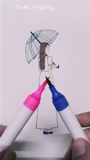 🩷+💜+💙 dress coloring art #shorts #art