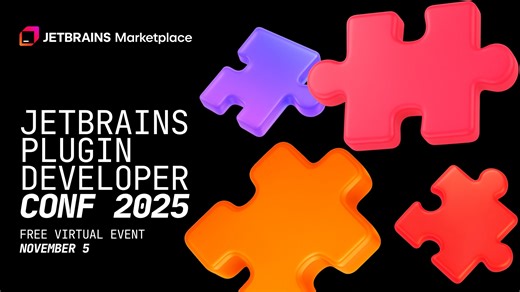 🧩 Don’t miss JetBrains Plugin Developer Conf 2025 – free virtual event focused on developing plugins for JetBrains products! Register 👉 https://jb.gg/https://jb.gg/RegisterPluginDevConf25 Explore topics like creating and launching plugins, mastering IntelliJ Platform tools, integrating Kotlin Notebook, applying AI for smarter testing, and working with the LSP. | JetBrains