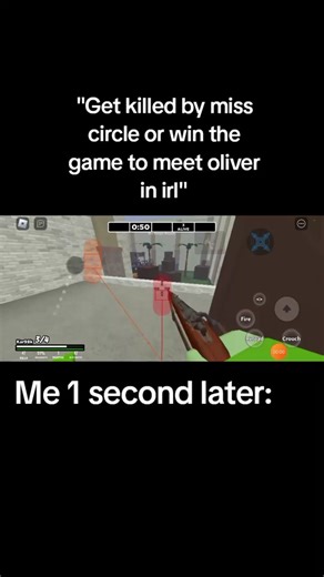 Facing Miss Circle in No Scope Arcade Roblox - Meeting Oliver in real life