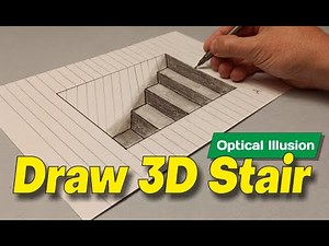 ✨ 3D Stairs Illusion That Tricks Your Eyes – Easy Drawing Tutorial