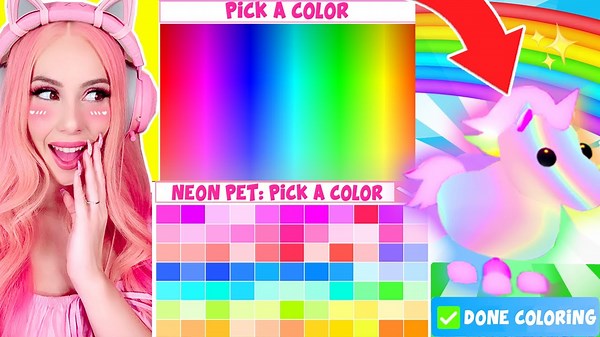 How To Change THE COLOR Of Your NEON PETS In Adopt Me... Roblox Adopt Me