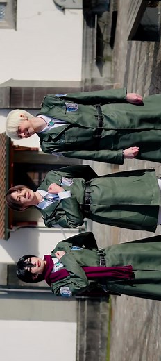 Epic Mikasa, Eren, and Armin Cosplay in the Mirror