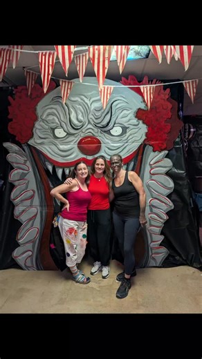 In honor of International Clown Day, we'd like to recognize our makers of mayhem, our tinkers of terror, our creators of chaos... our "nightmare" team, if you will... 🤡🎈 Aaron Ashby Brooks, Traci Martin, and Tiffany Caldwell who pulled off the most amazing haunted house at Dahlstrom Middle School two years in a row! And special thanks goes to the amazingly talented artist April Bramwell for her giant clown mouth entrance painting!!! 🎨🖌️ #dahlstrompta #dmsmustangs #wearedahlstrom #mustangmash
