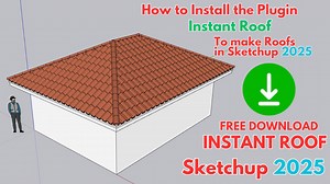 In this tutorial I will teach you how to install the Instant Roof Plugin in Sketchup 2025 so you can create Roofs. SKP 2015/16/17/18/19/20/21/22/23/24/25 Installation: Local Disk (C:) Program Files - Sketchup - Sketchup 2019/20/21/22/23/24 - ShippedExtensions - Paste the two files in this last folder. Link to download the Plugin: http://bit.ly/instantroofproskp171819 Link to Get Tile Textures: https://www.arqdesign3d.com/ Video link: https://youtu.be/Ee_vdGW1GuQ #arquitecta #arquitectura #arquit