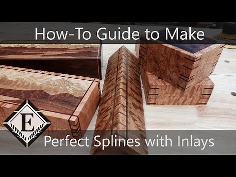 How to Make Perfect Splines with Inlays for Miter Cut Joints! Woodworking Tips & Tricks