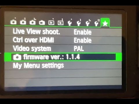 How To Update Firmware on Canon EOS 700D