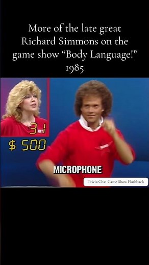 More of the great Richard Simmons on the gameshow “Body Language” from 1985.