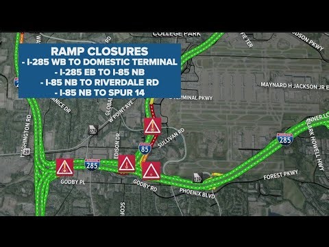 Crew damages overhead sign, ramps blocked near Atlanta Airport