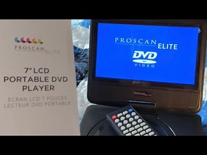 Pros can elite 7 LCD portable dvd player unboxing