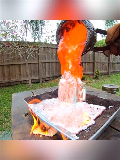 Molten Aluminum Makes GLASS Do Crazy Things 🤯 | The Backyard Scientist