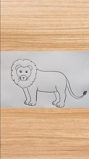 how to draw lion drawing easy step by step