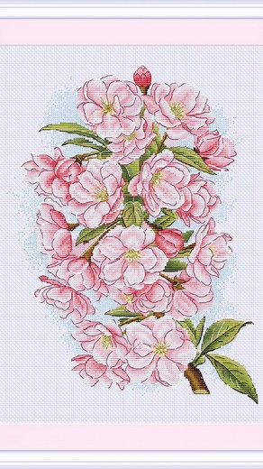 A branch of blooming cherry blossoms – a true embodiment of spring in stitches! 🌸 This pattern is my little greeting to warmth, sunny days, and the first blooming trees. I love how the soft pink flowers contrast with the bright leaves, creating a feeling of vibrant nature right in the embroidery. Do you enjoy spring floral designs? Get the pattern in my shop – link in bio. #stitcheveryday #xstitching #xstitch #bananistitchery #CrossStitchDesigner #crossstitchersofinstagram #crossstitchpattern #