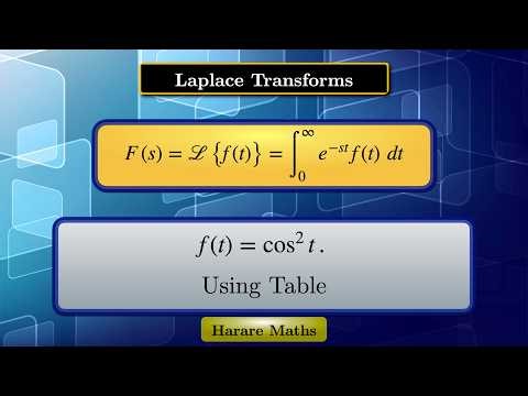 Laplace Transforms | Using tables