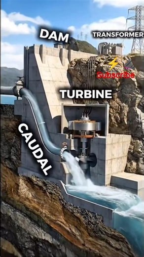 #wate make ⚡electricity ⚡ usin‌‌g flow of water 🏞️new uplode short