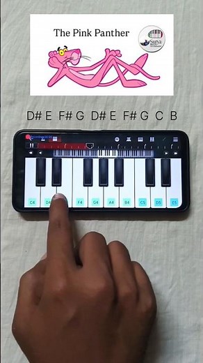 The Pink Panther | Easy Piano Tutorial | Mobile Piano
