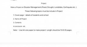 ProjectMake a Project on Disaster Management (Flood, Drought,... | Filo