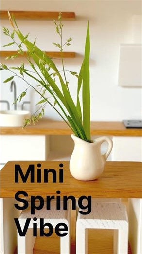 Real Miniature Flowers on a Modern Dollhouse