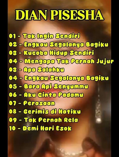 DIAN PISESHA FULL ALBUM #bestlagupopindonesia #lagunostalgia #dianpisesha #lagukenangan #80an #90s
