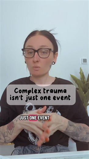 Complex trauma isn’t just one event. It’s multiple events that happened causing layers and layers of fear, and not feeling safe. You can heal this. I specialize in trauma. Helping clients heal this wound. Send me a message let’s talk ✨
