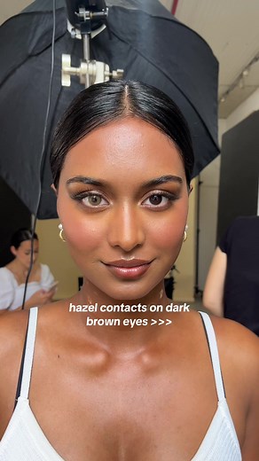 Heavenly Hazel Contact Lenses for Dark Brown Eyes