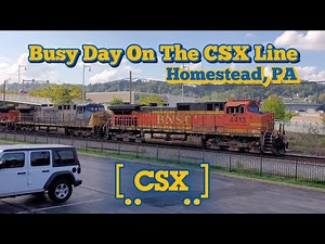 Busy Day On The CSX Line In Homestead, PA