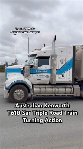 Australian Kenworth T610 SAR Triple Road Turning Action #roadtrain #truck #trucks #truckspotting
