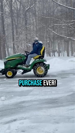 Snow Plow For Mower: Real World Test #snowplow #mower #snowremoval #johndeere #homeowner #snowstorm