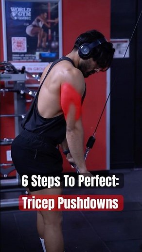 6 Steps to Perfect Tricep Pushdowns #triceps